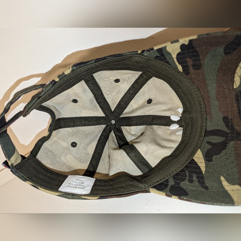 WOODLAND Camo Tractor Supply Paw Print Distressed Hat Adjustable Strap U… - Picture 2 of 3